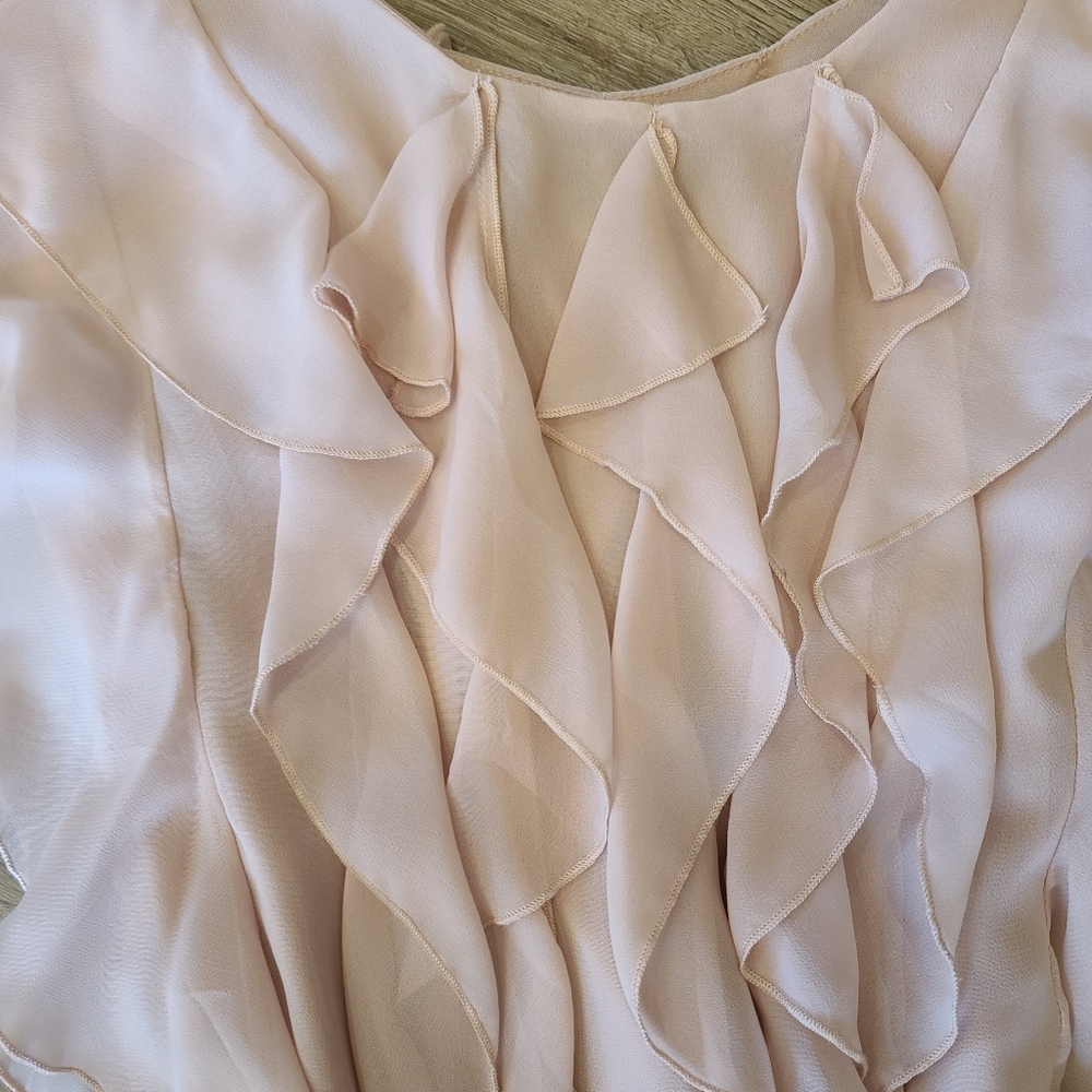 ASOS Blush Pink Ruffle Mini Dress - Picture 3 of 9